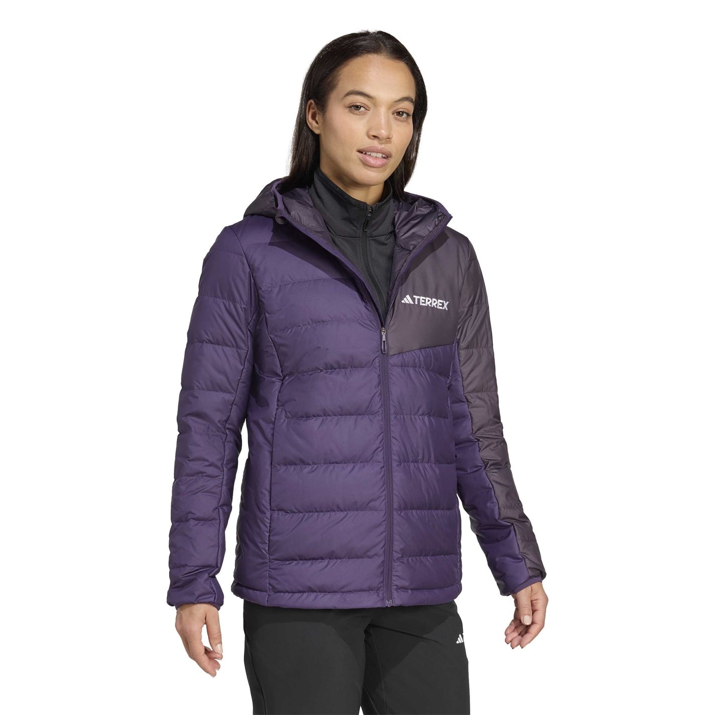 Bunda adidas Plum 6016718 Women's Terrex Multi Light CLIMAWARM Hooded Down Jacket - 6