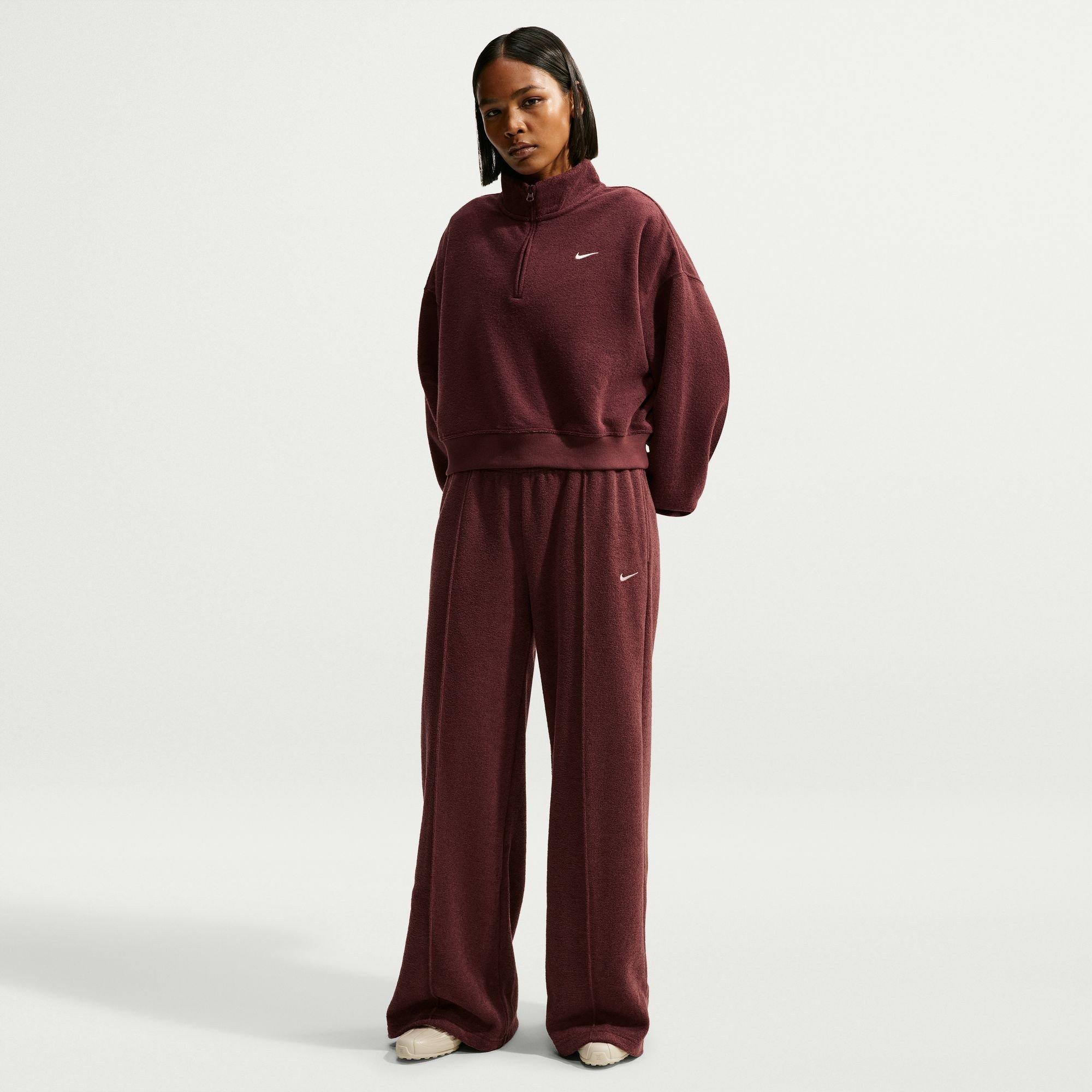 Mikina Nike 5380660 Women's Studio 1/4 Zip Cropped Oversized-Fit Fleece Top - 5