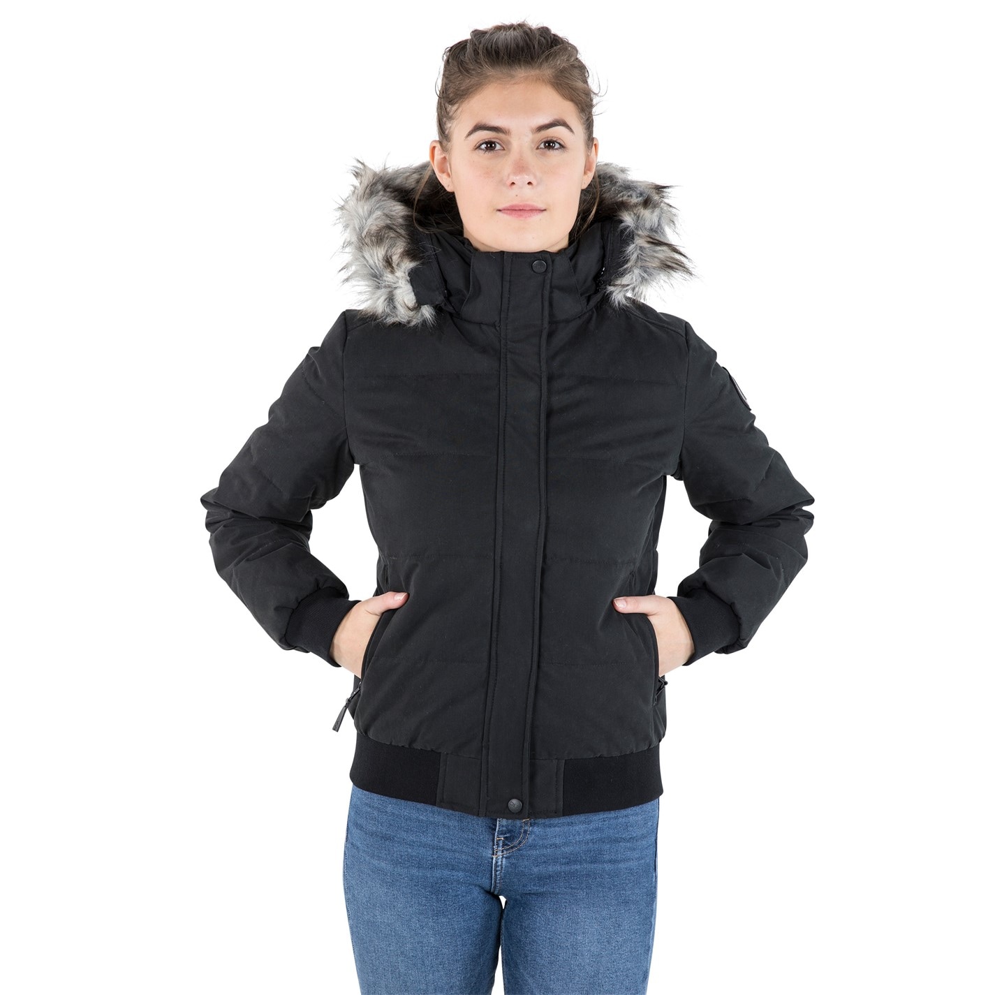 Dámska bunda DLX Black 2505519 Women's Kendrick Fitted Insulated Down Jacket - 2