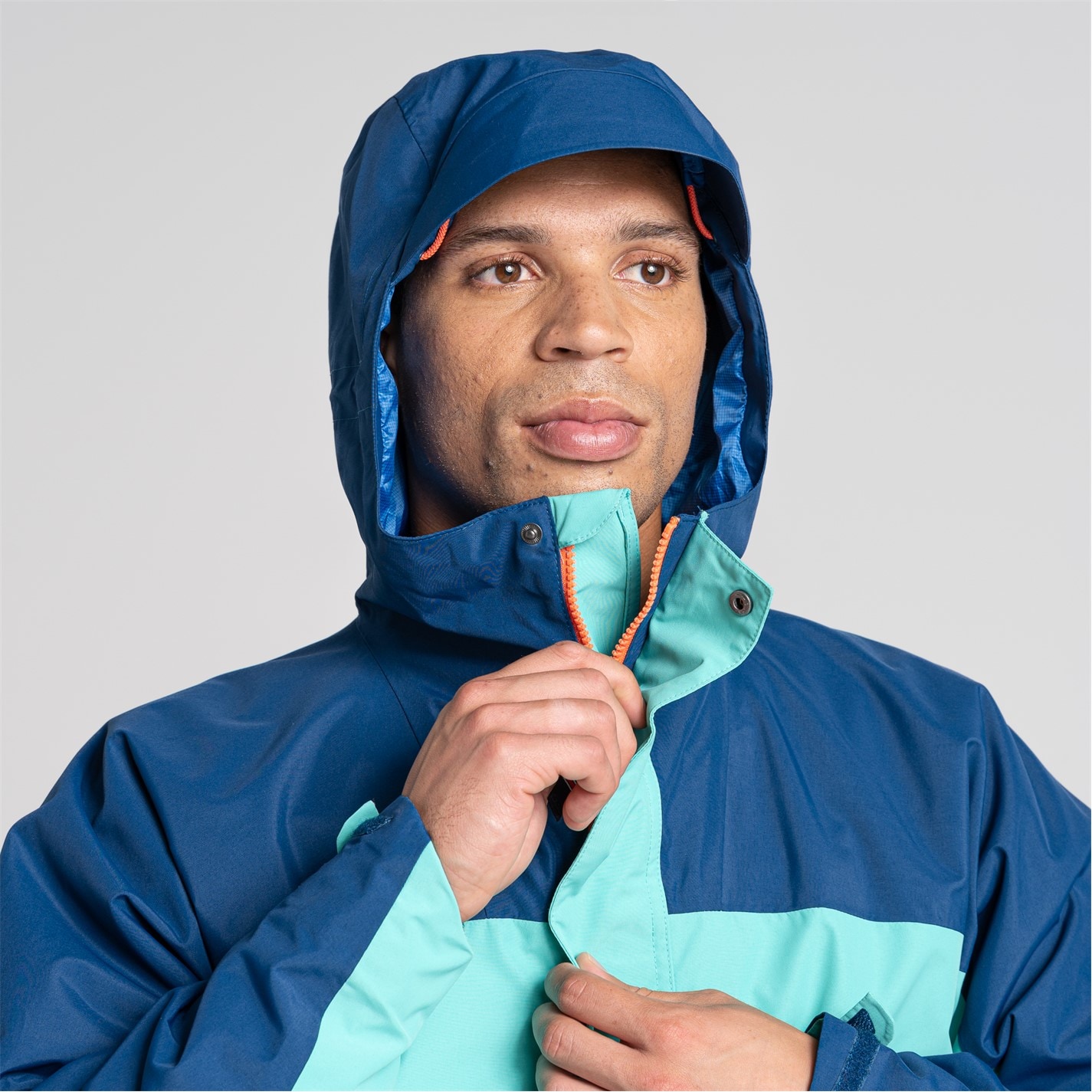 Bunda Craghoppers PosBluOcnGrn 207384 Men's Dustin Waterproof Jacket - 12