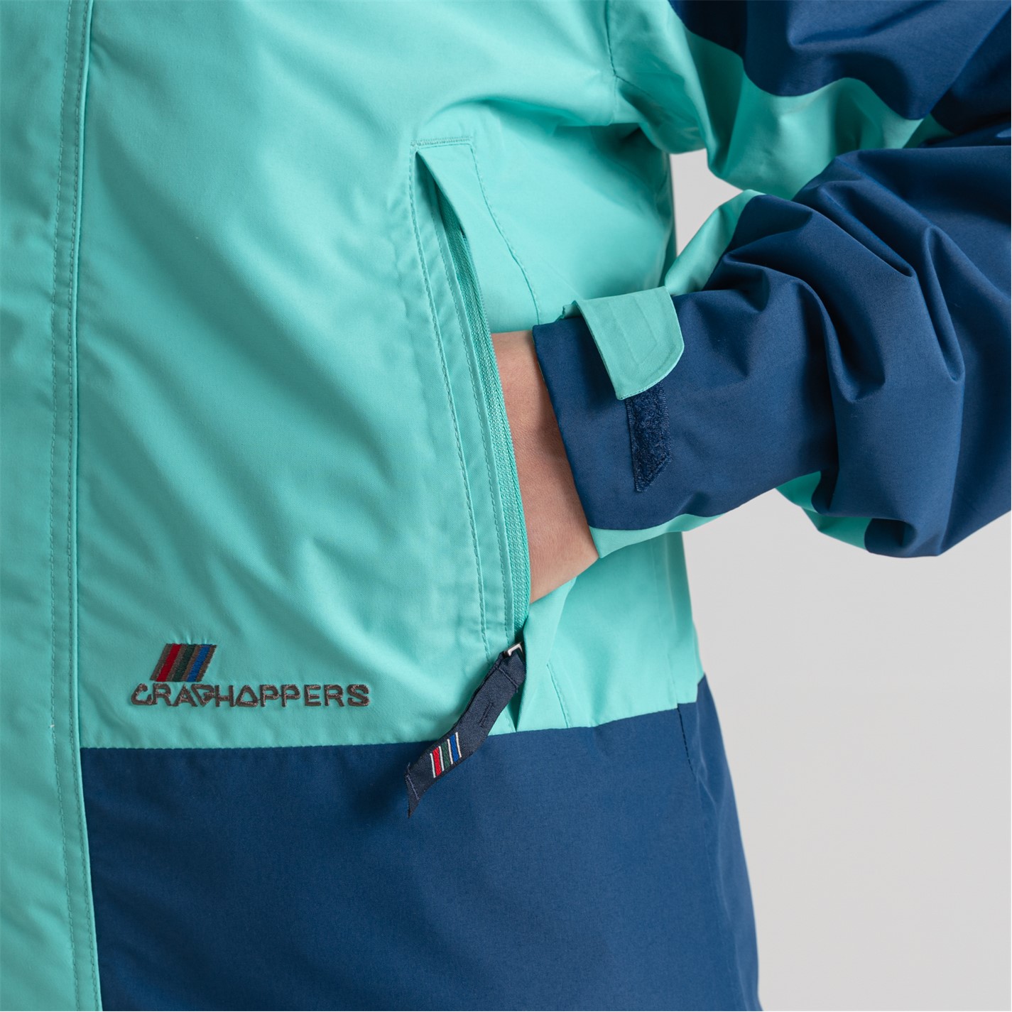 Bunda Craghoppers PosBluOcnGrn 207384 Men's Dustin Waterproof Jacket - 9