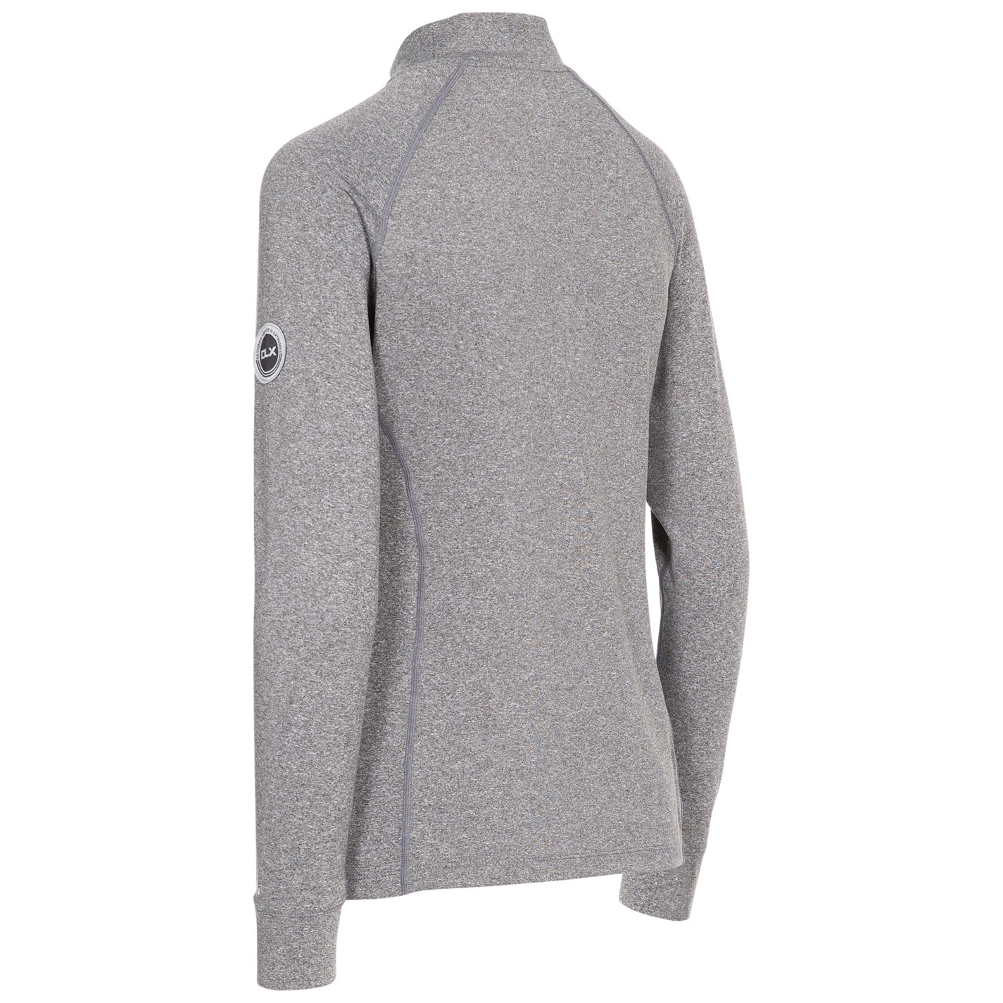 Tričko DLX Grey Marl 9655084 Women's Briana Long-Sleeve Performance T-Shirt - 3