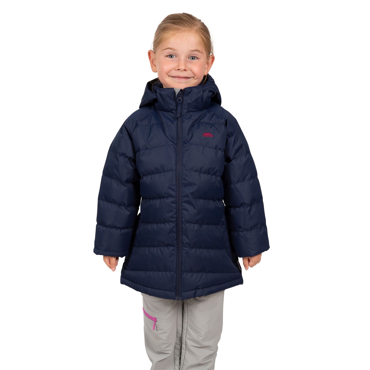 Trespass Navy 4861164 Kids' Amira Insulated Lightweight Puffer Jacket - 3