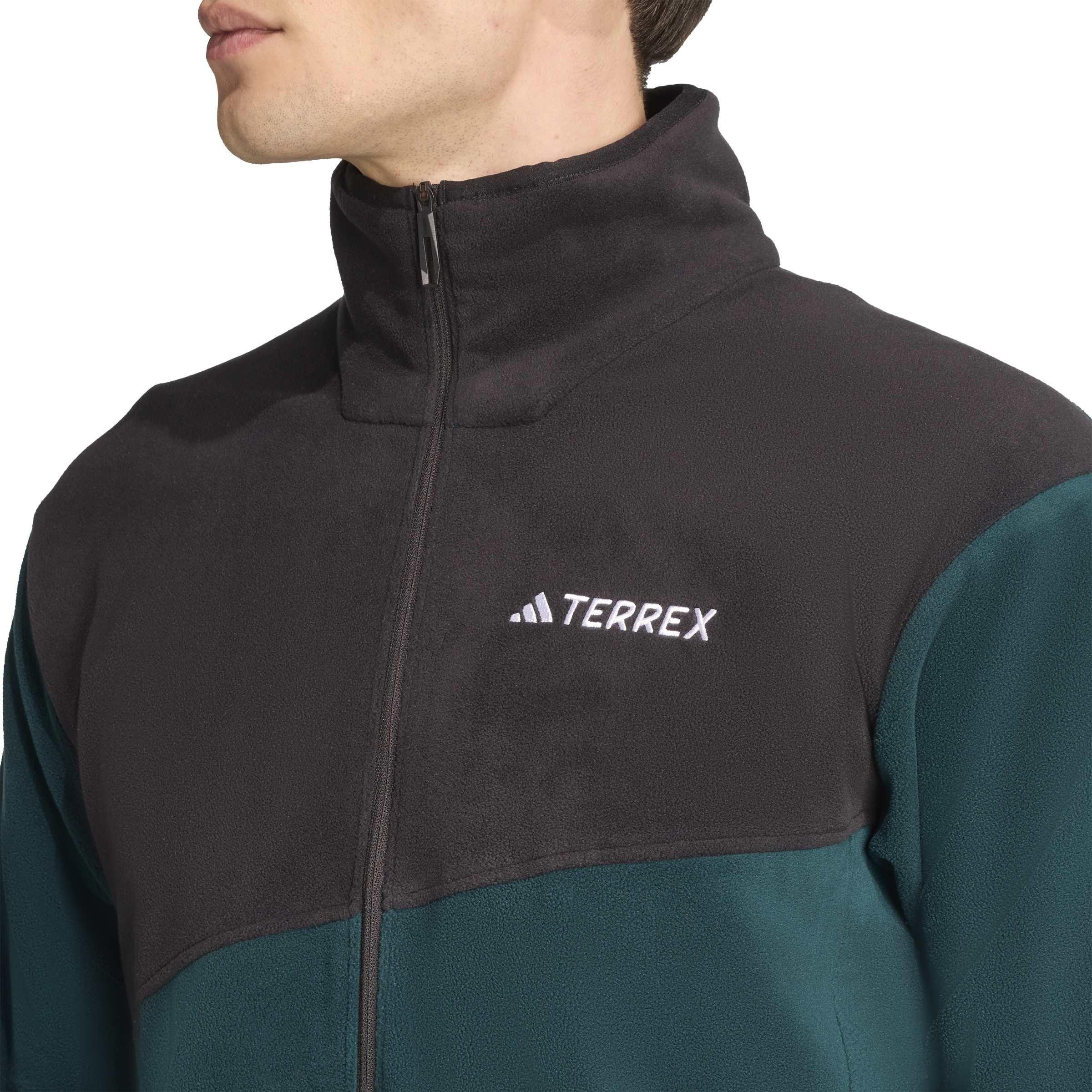Bunda adidas Aurivy/Black 3654806 Men's Terrex MT Long-Sleeve Full-Zip Fleece Top - 5