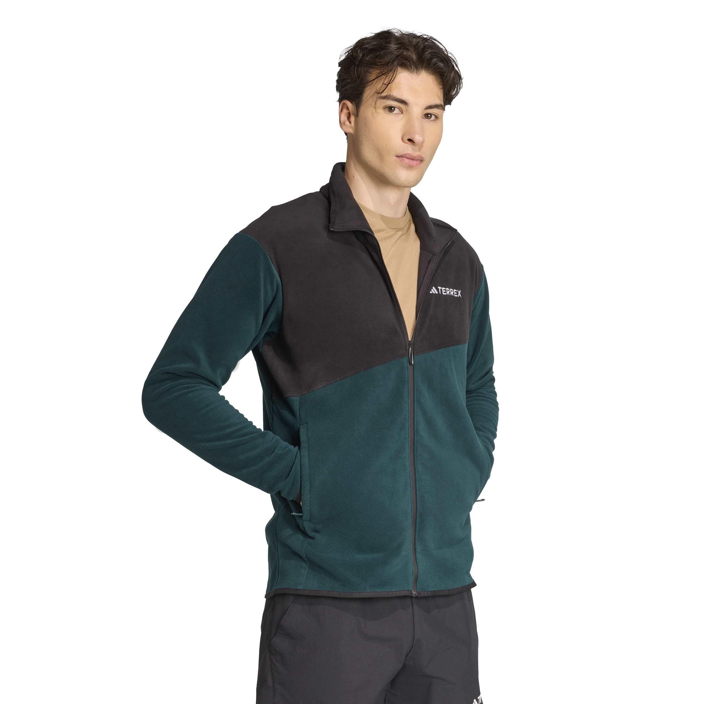 Bunda adidas Aurivy/Black 3654806 Men's Terrex MT Long-Sleeve Full-Zip Fleece Top - 6