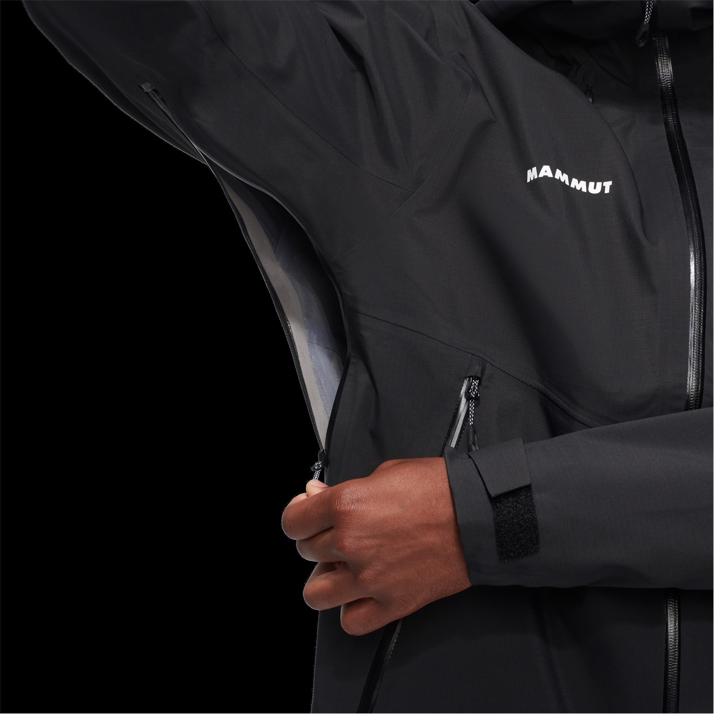 Bunda Mammut Black 7477582 Men's Alto Waterproof Windproof Jacket - 6
