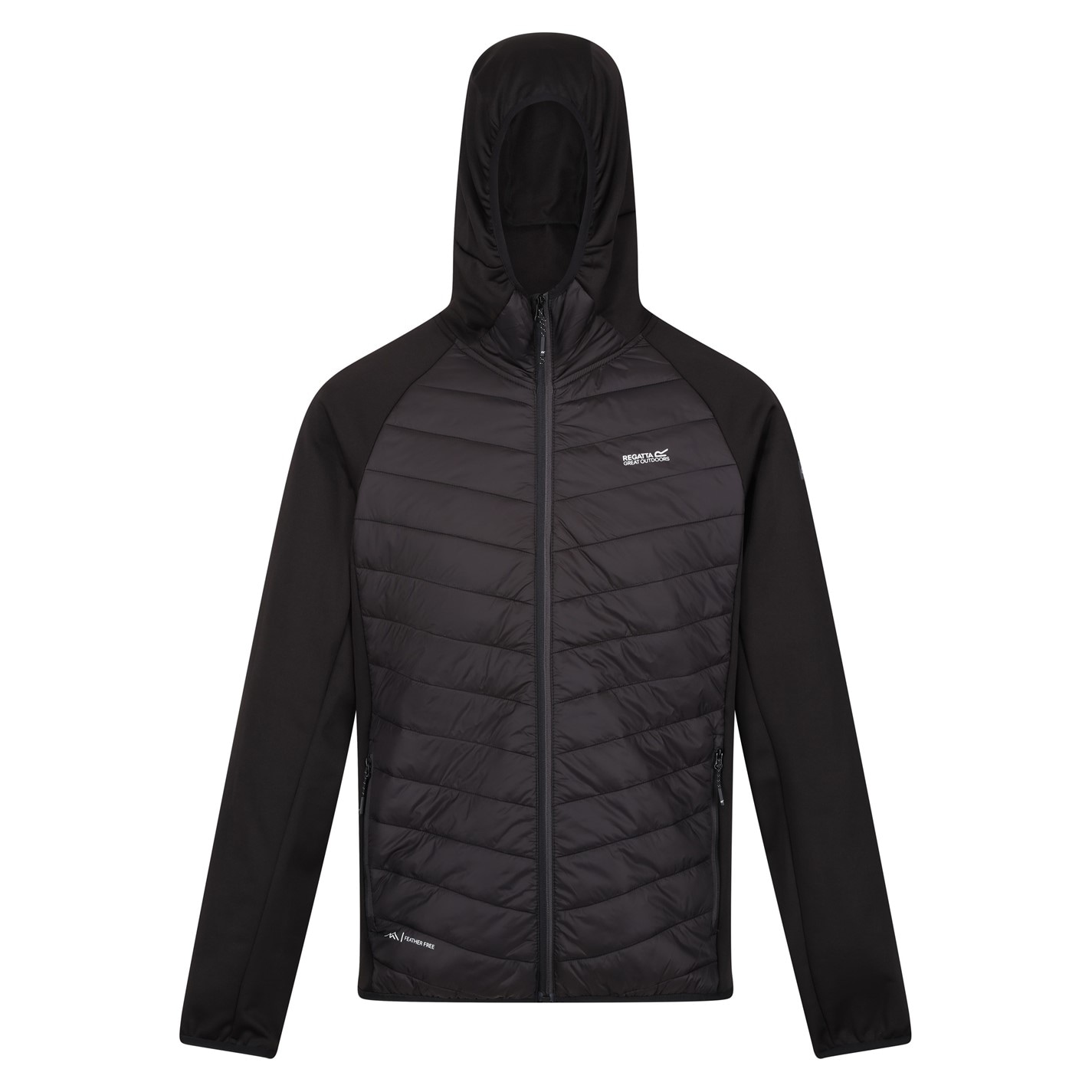 Bunda Regatta Black 9976700 Mens Andreson Water Resistant Hooded Long Sleeve Insulated Puffer Jacket - 7