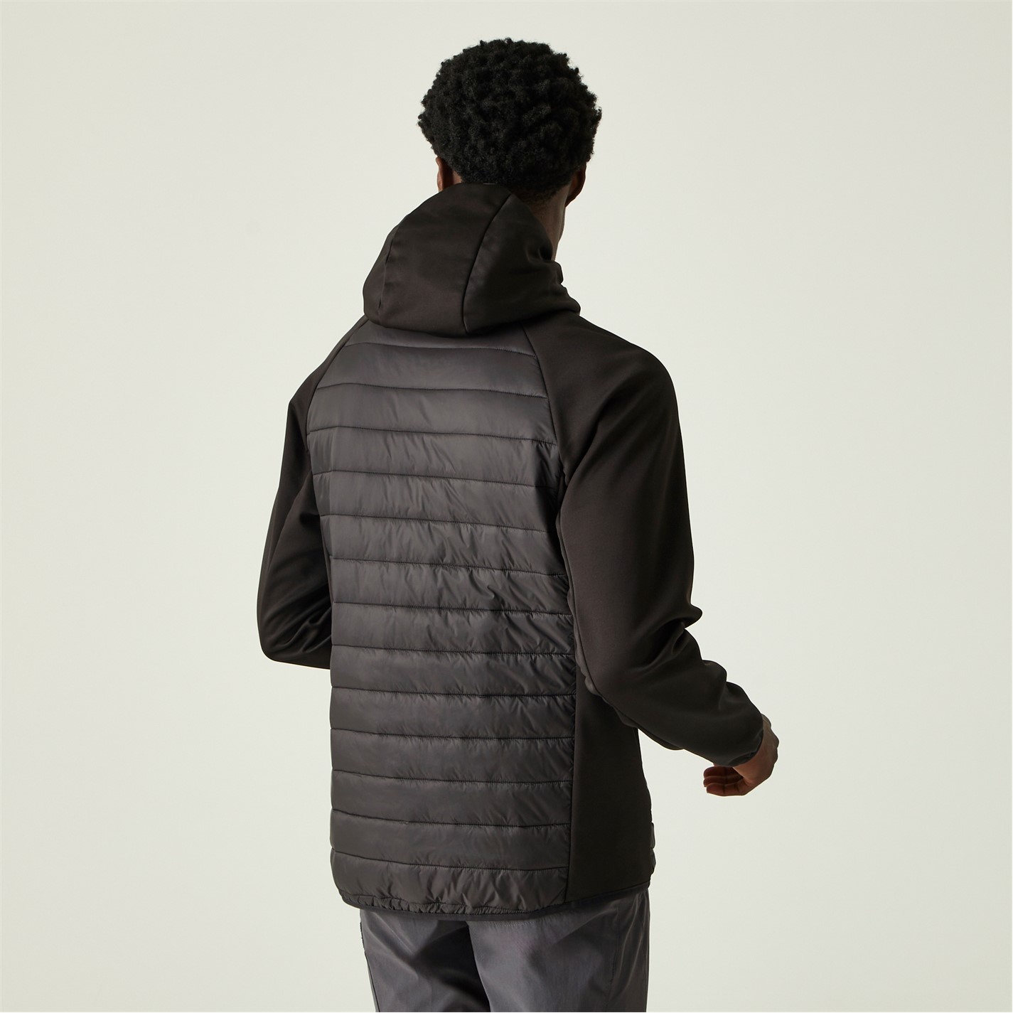 Bunda Regatta Black 9976700 Mens Andreson Water Resistant Hooded Long Sleeve Insulated Puffer Jacket - 3