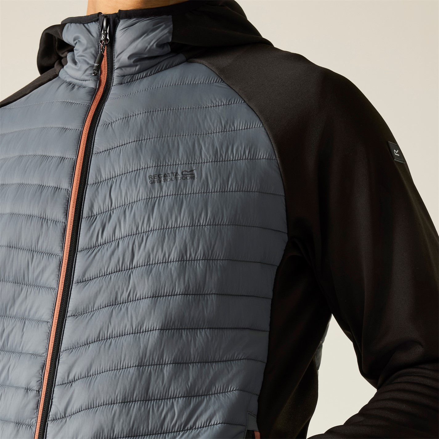 Bunda Regatta DrkStrm 1626765 Mens Andreson Water Resistant Hooded Long Sleeve Insulated Puffer Jacket - 4