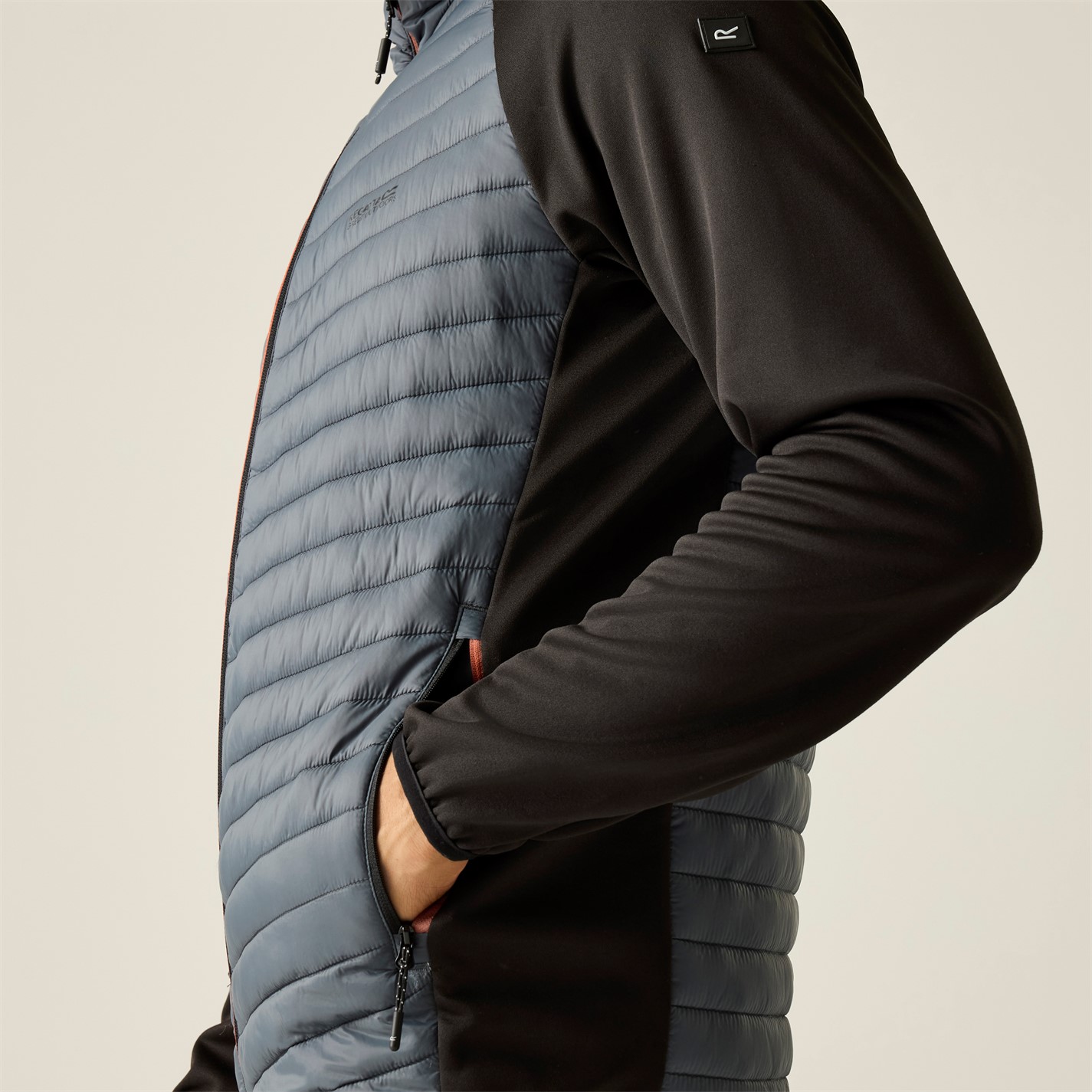 Bunda Regatta DrkStrm 1626765 Mens Andreson Water Resistant Hooded Long Sleeve Insulated Puffer Jacket - 5