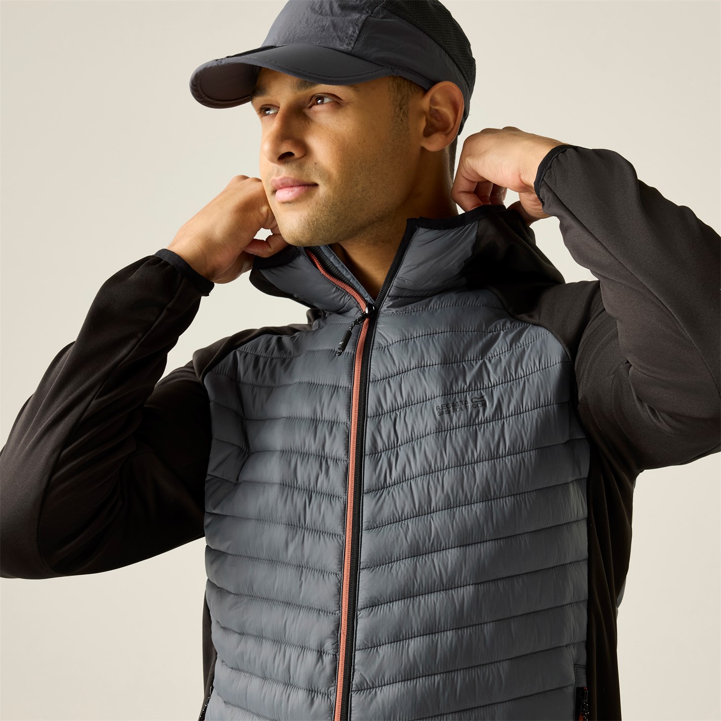 Bunda Regatta DrkStrm 1626765 Mens Andreson Water Resistant Hooded Long Sleeve Insulated Puffer Jacket - 6