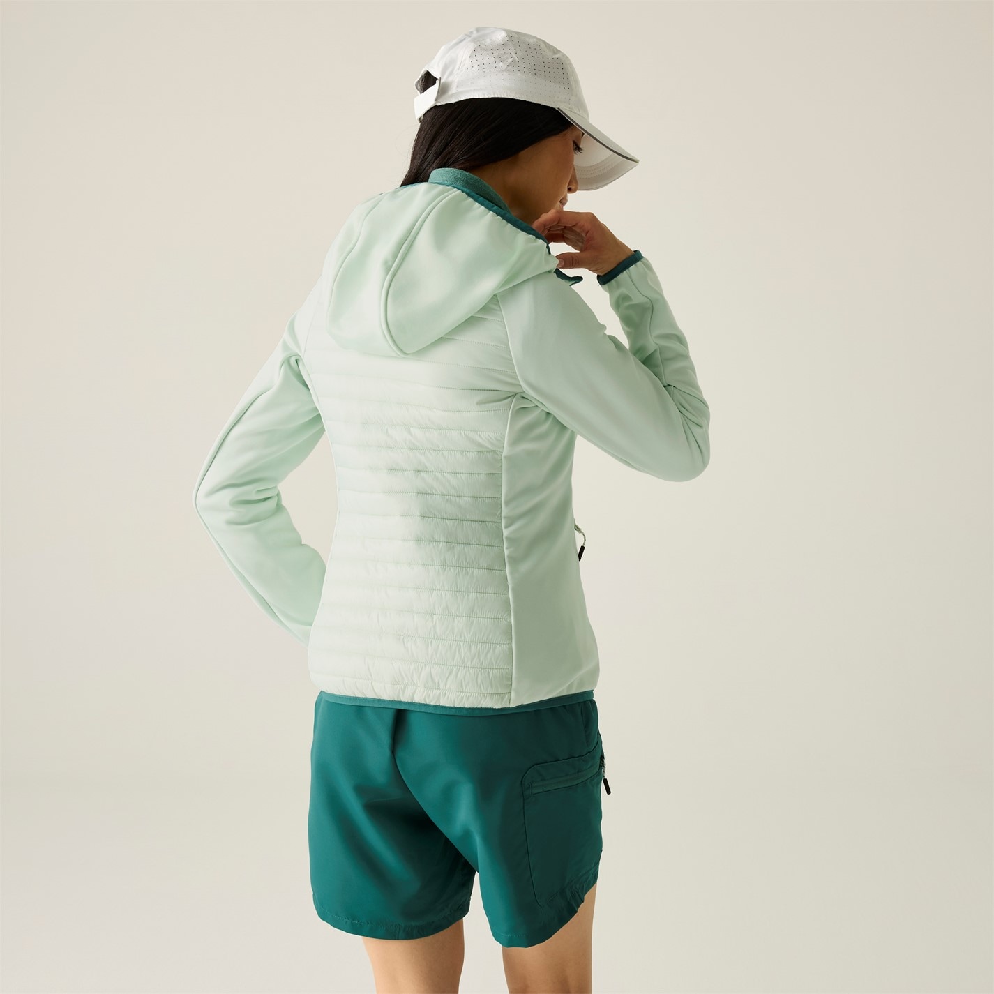 Dámska bunda Regatta OceanMist 4886086 Womens Andreson Water Resistant Hooded Long Sleeve Insulated Puffer Jacket - 2