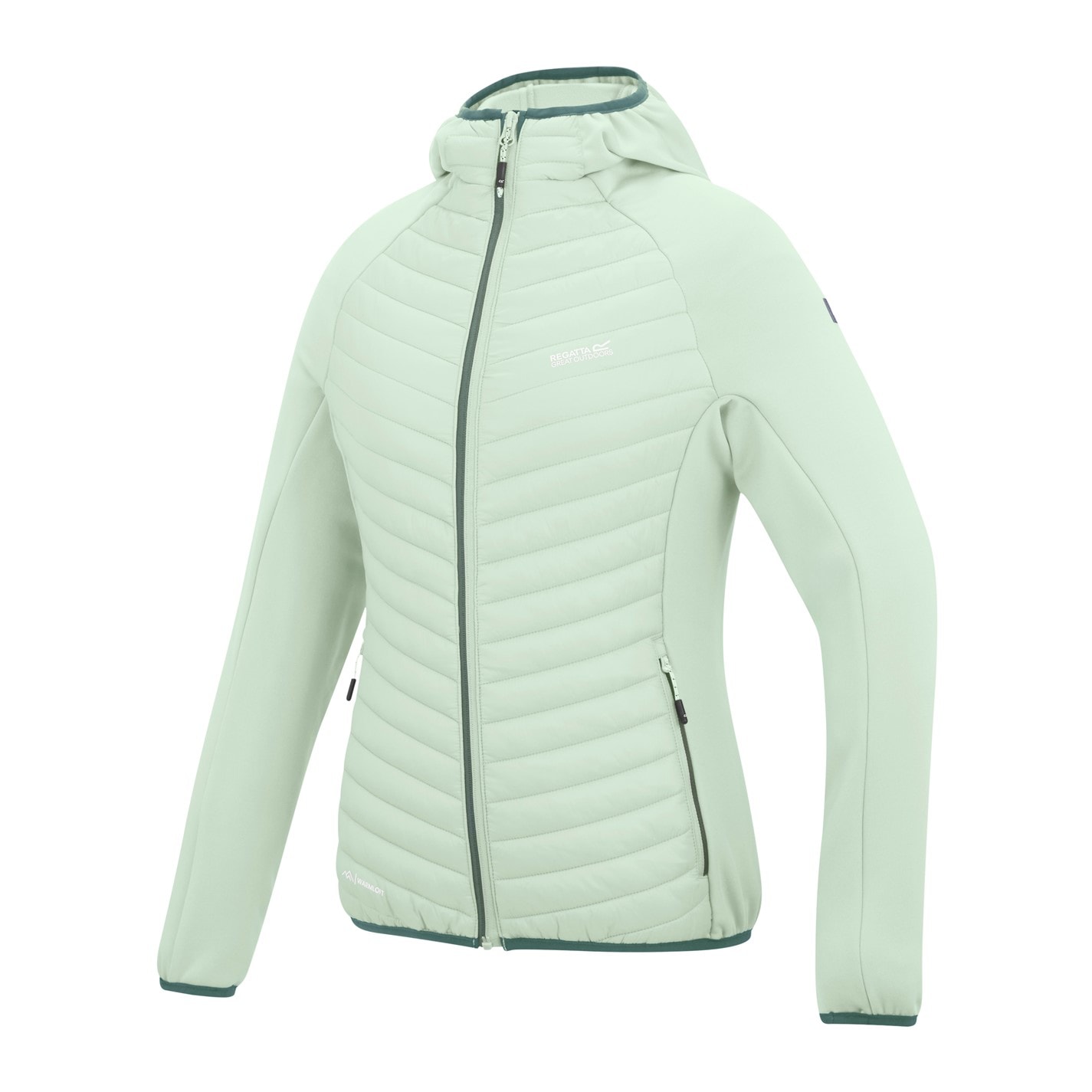 Dámska bunda Regatta OceanMist 4886086 Womens Andreson Water Resistant Hooded Long Sleeve Insulated Puffer Jacket - 7