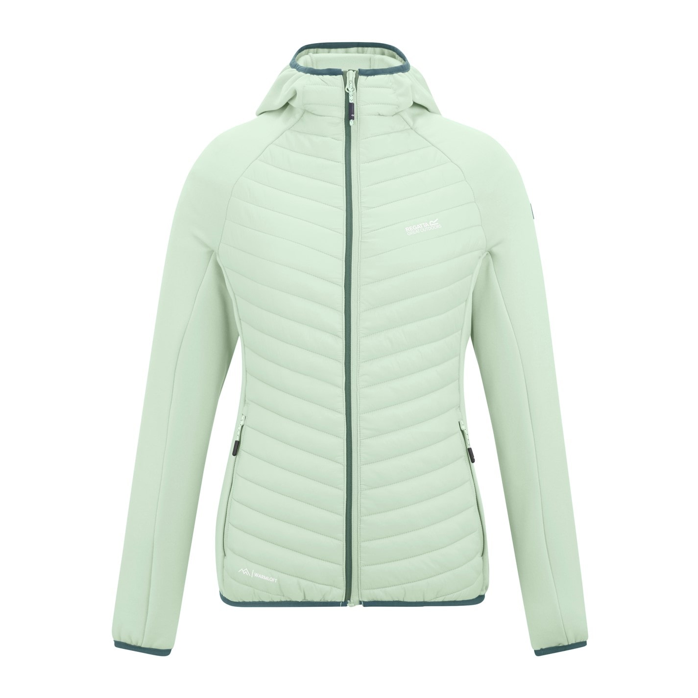 Dámska bunda Regatta OceanMist 4886086 Womens Andreson Water Resistant Hooded Long Sleeve Insulated Puffer Jacket - 8