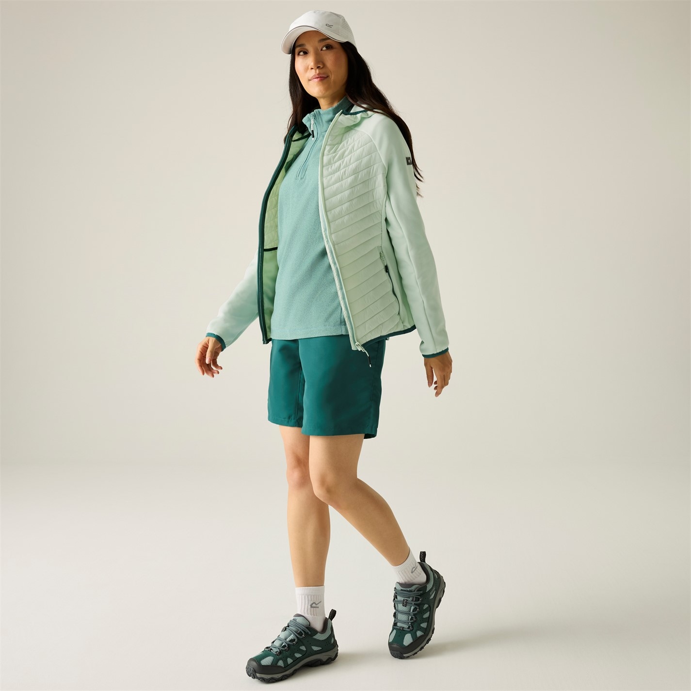 Dámska bunda Regatta OceanMist 4886086 Womens Andreson Water Resistant Hooded Long Sleeve Insulated Puffer Jacket - 3