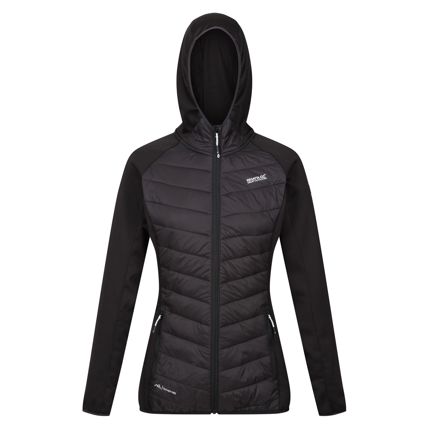 Bunda Regatta Black 3270001 Womens Andreson Water Resistant Hooded Long Sleeve Insulated Puffer Jacket - 7