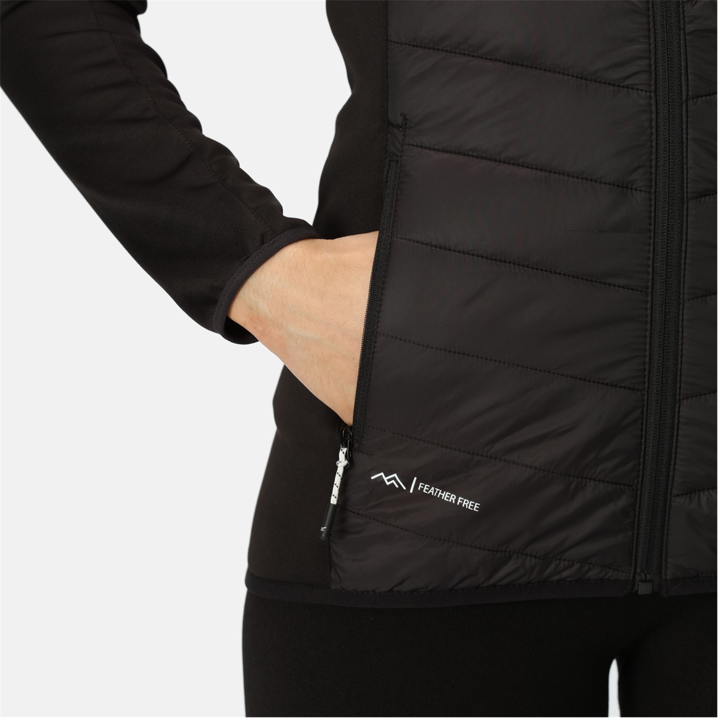 Bunda Regatta Black 3270001 Womens Andreson Water Resistant Hooded Long Sleeve Insulated Puffer Jacket - 6