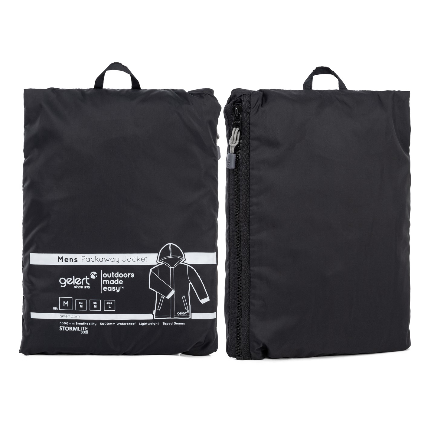 Bunda Gelert Black 2060486 Mens Packaway Waterproof Jacket - 7