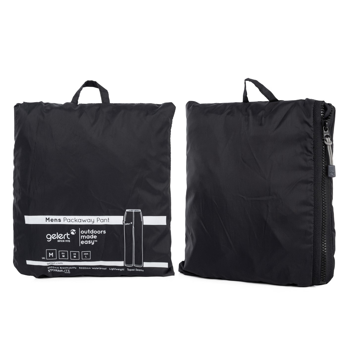 Nohavice Gelert Black 2711160 Packaway Waterproof Trousers Mens - 10