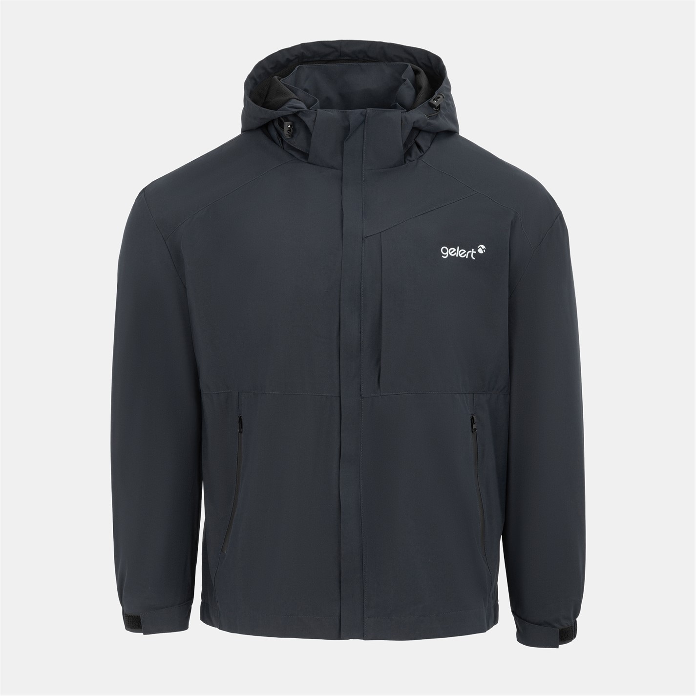 Bunda Gelert Dark Grey 6572402 Men's Hooded Water Resistant Windproof Waterproof Jacket - 1