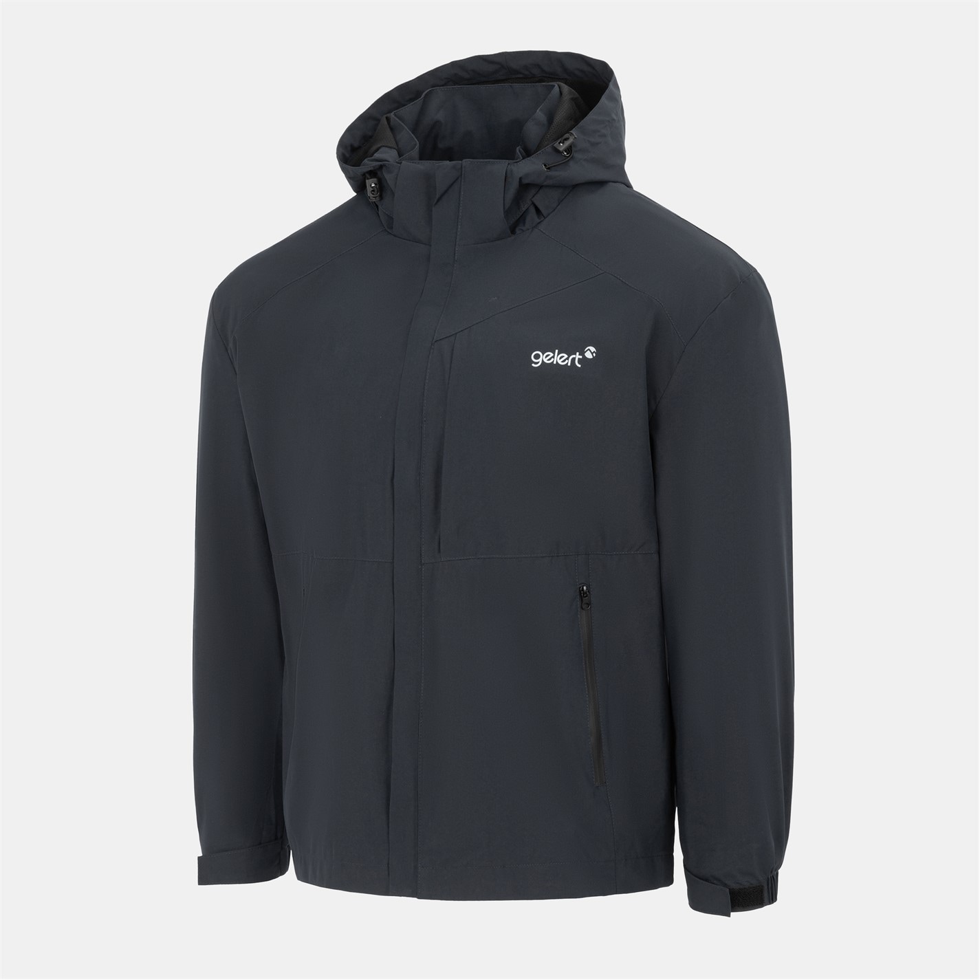 Bunda Gelert Dark Grey 6572402 Men's Hooded Water Resistant Windproof Waterproof Jacket - 7