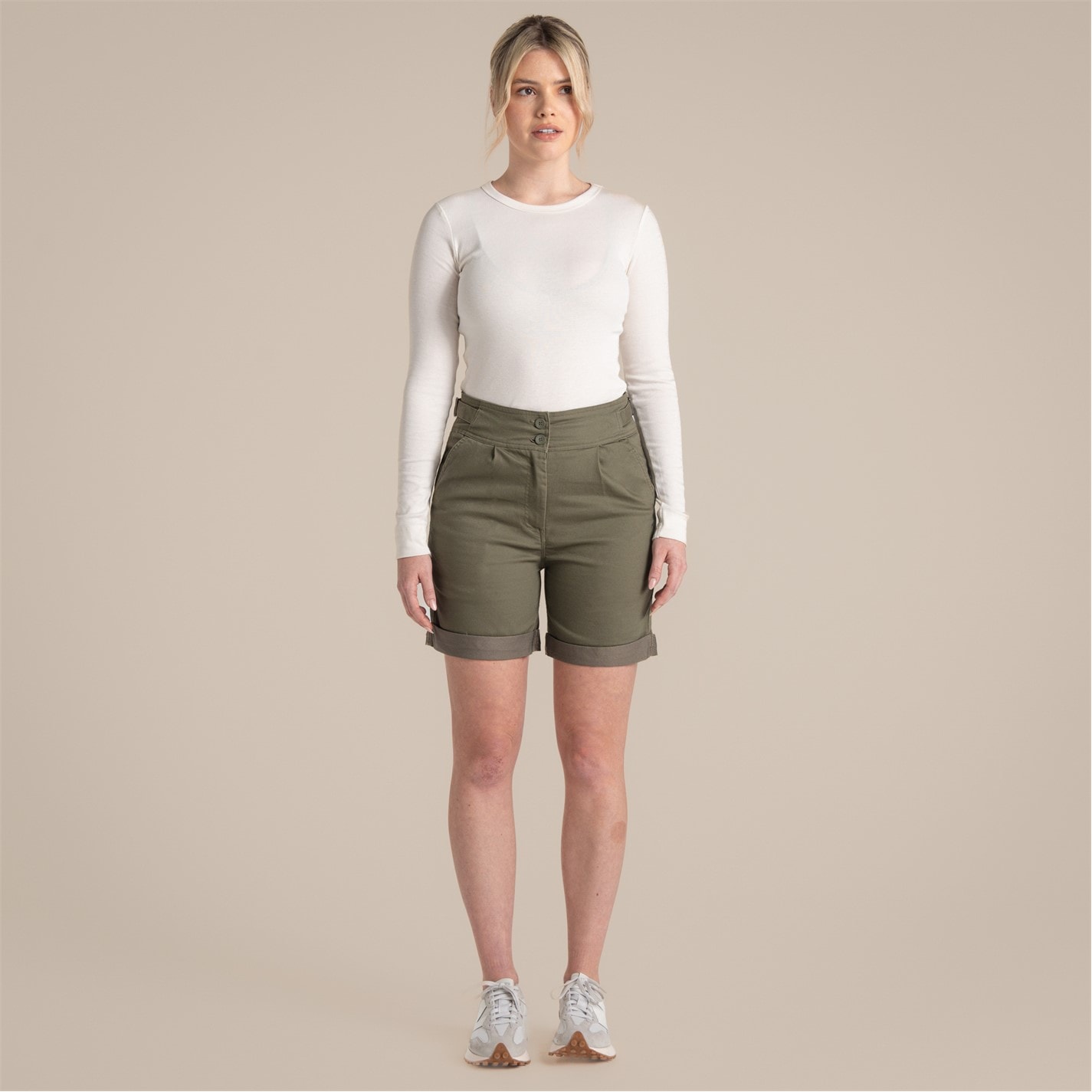 Kraťasy Craghoppers Wild Olive 982830 Women's Araby Walking Shorts - 4