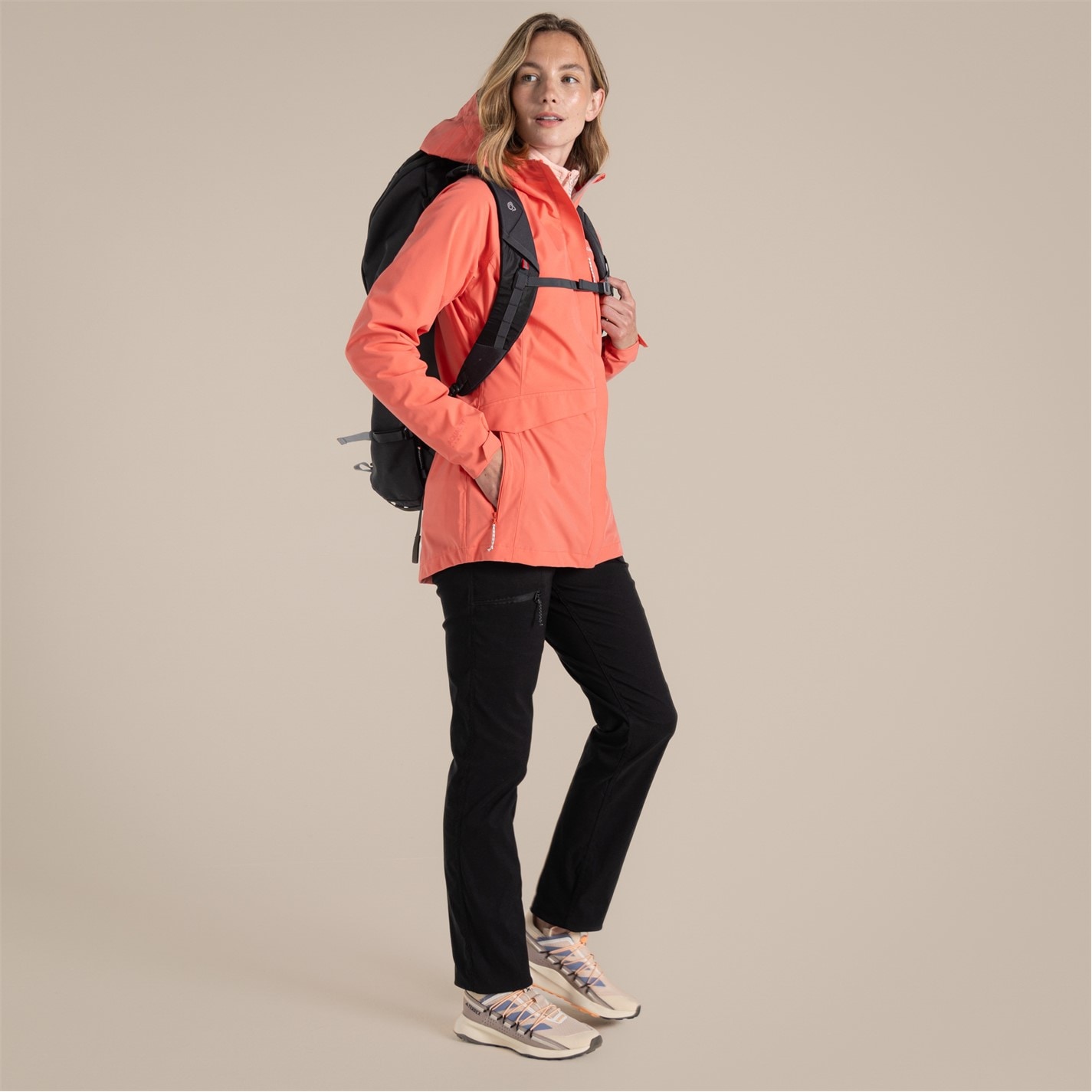 Bunda Craghoppers Deep Coral 4133804 Women's Caldbeck Waterproof Jacket - 7