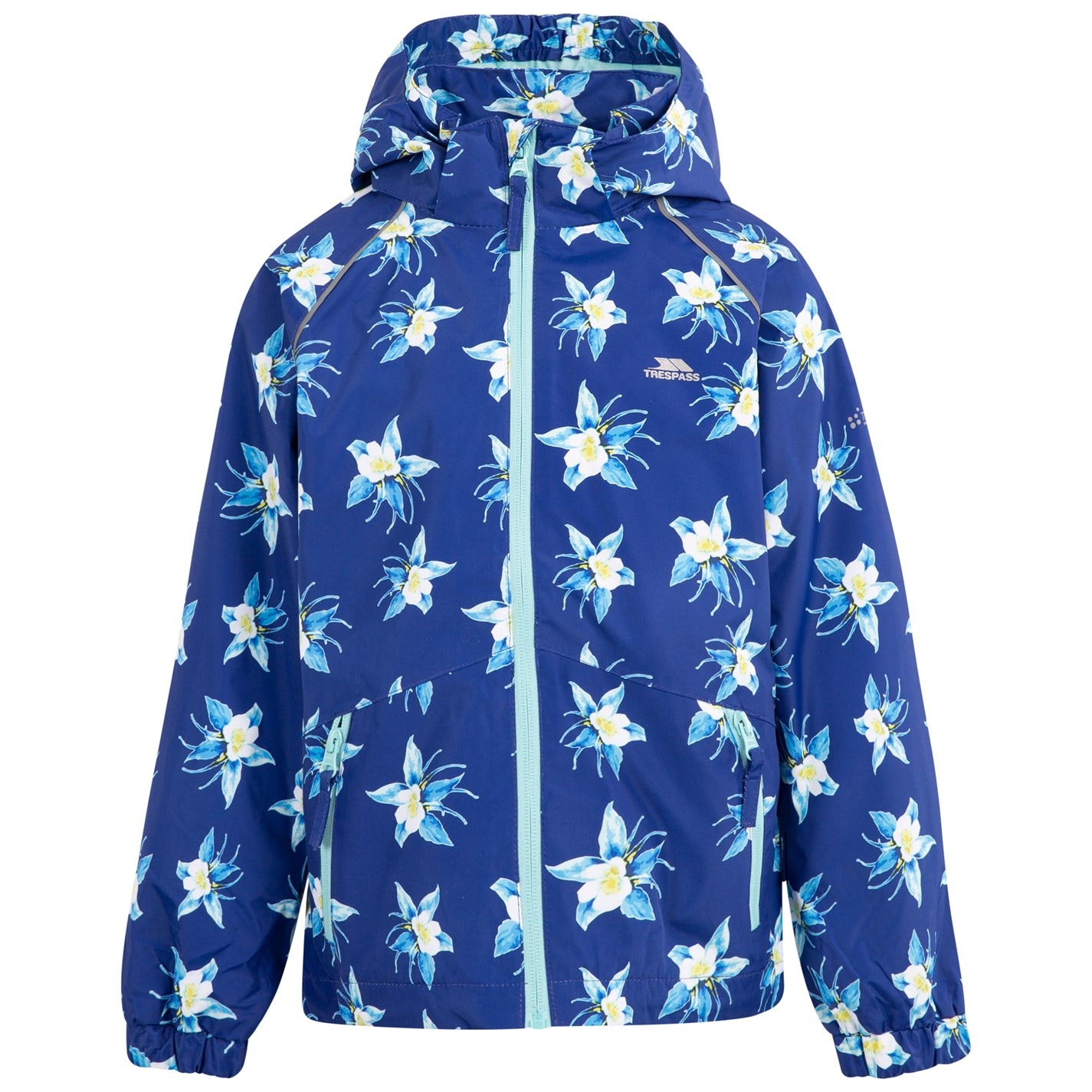 Trespass Dark Blue 8950190 Kids' Joyfull Waterproof Reflective Waterproof Jacket - 1