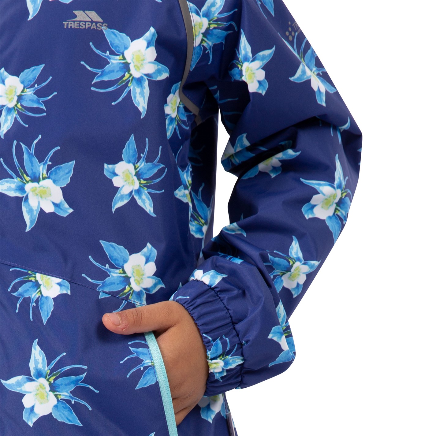 Trespass Dark Blue 8950190 Kids' Joyfull Waterproof Reflective Waterproof Jacket - 6