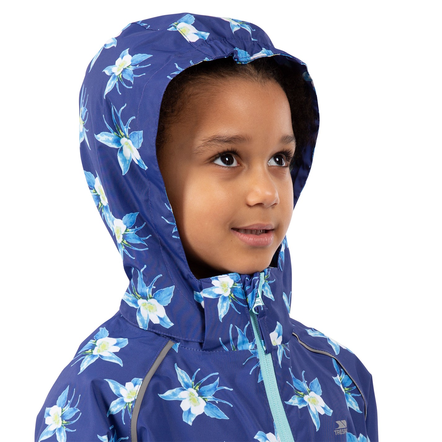Trespass Dark Blue 8950190 Kids' Joyfull Waterproof Reflective Waterproof Jacket - 7