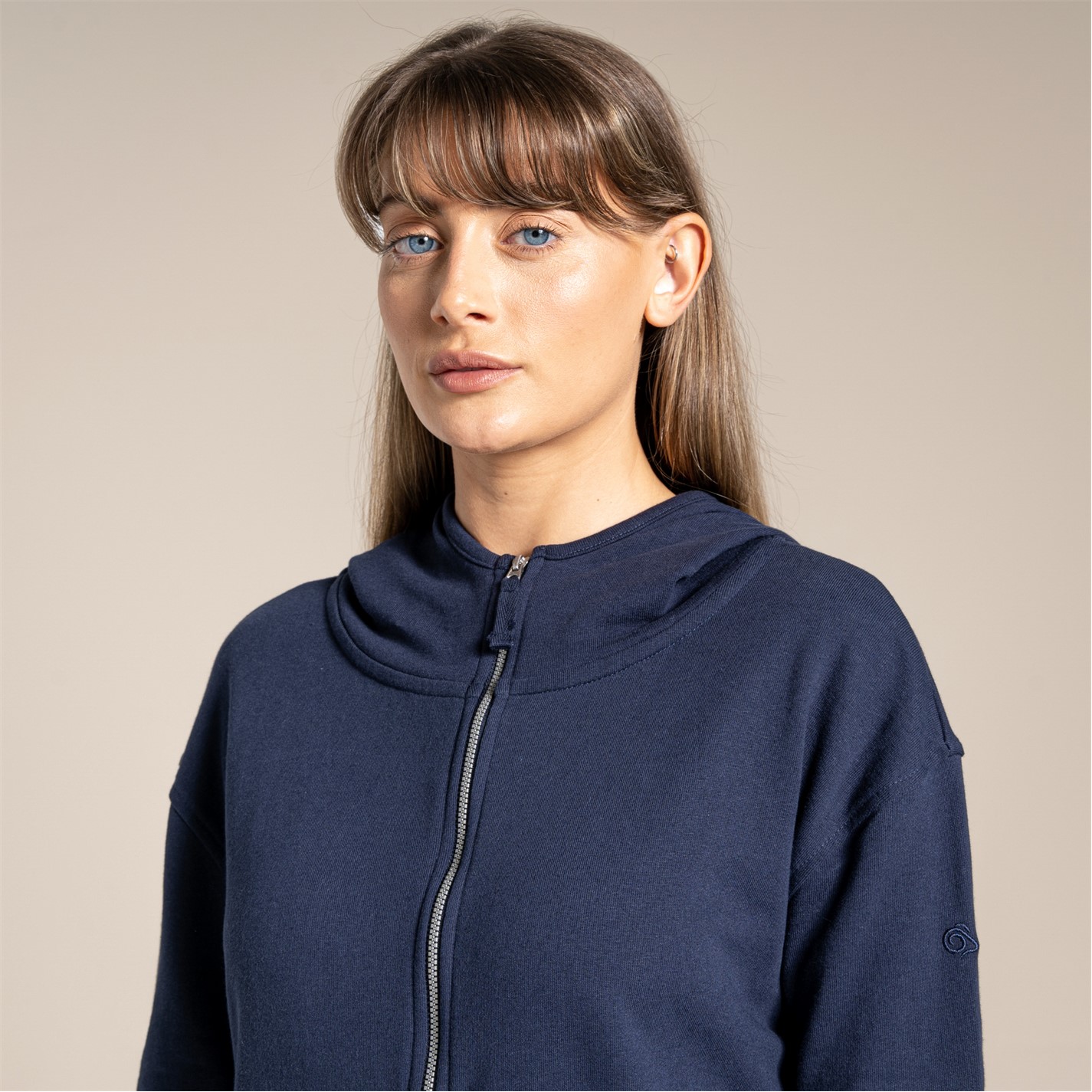 Mikina Craghoppers Blue Navy 9864116 Women's Eden Hooded Full Zip Fleece - 4
