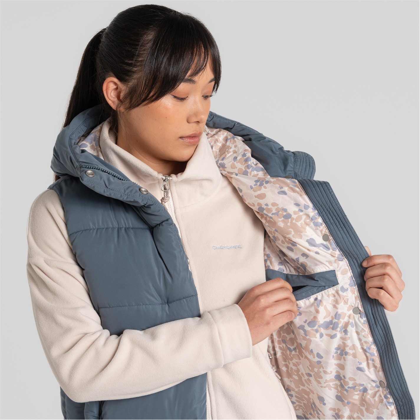 Dámska bunda Craghoppers Winter Sky 1272478 Women's Eilish Hooded Sleeveless Gilet - 7