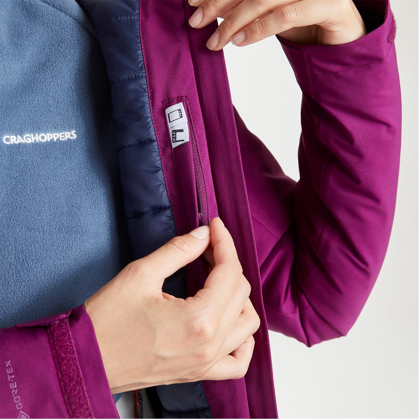 Bunda Craghoppers Blackcurrant 2223167 Women's Crag Ellis Gore Waterproof Jacket - 6