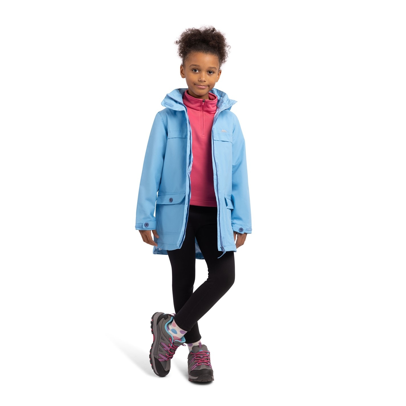 Trespass Blue Skies 6556003 Kids' Fairly Waterproof Lightweight Jacket - 3