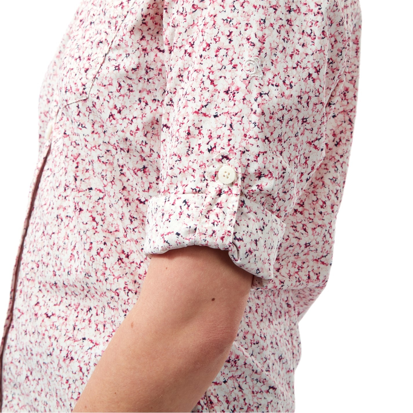 Košile Craghoppers Raspbrry Prt 4225382 Women's Crag Fara Long-Sleeve Shirt - 8