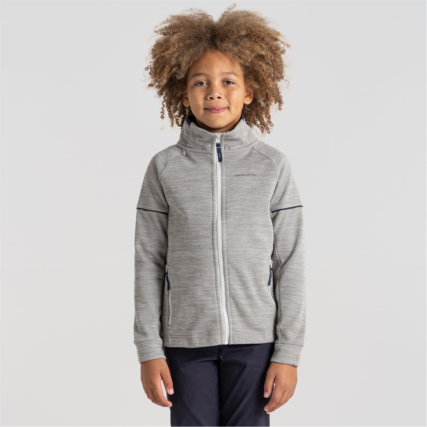 Craghoppers Silver Cloud 2004311 Unisex Kids' Crag Nico Hooded Full-Zip Fleece - 4