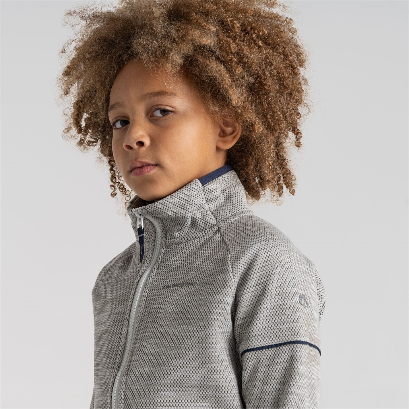 Craghoppers Silver Cloud 2004311 Unisex Kids' Crag Nico Hooded Full-Zip Fleece - 6