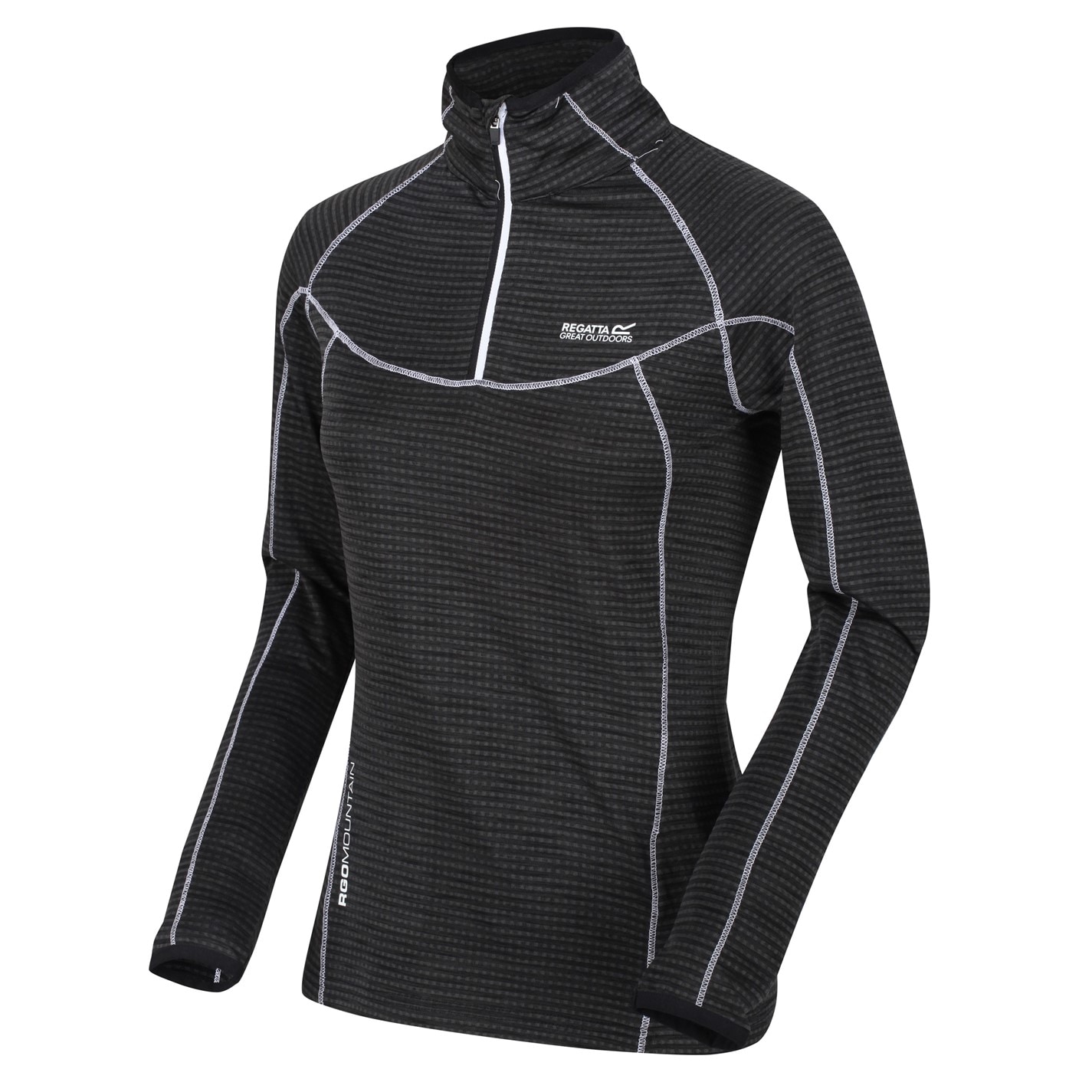 Mikina Regatta Black 1669324 Women's Yonder Quarter Zip Fleece - 3