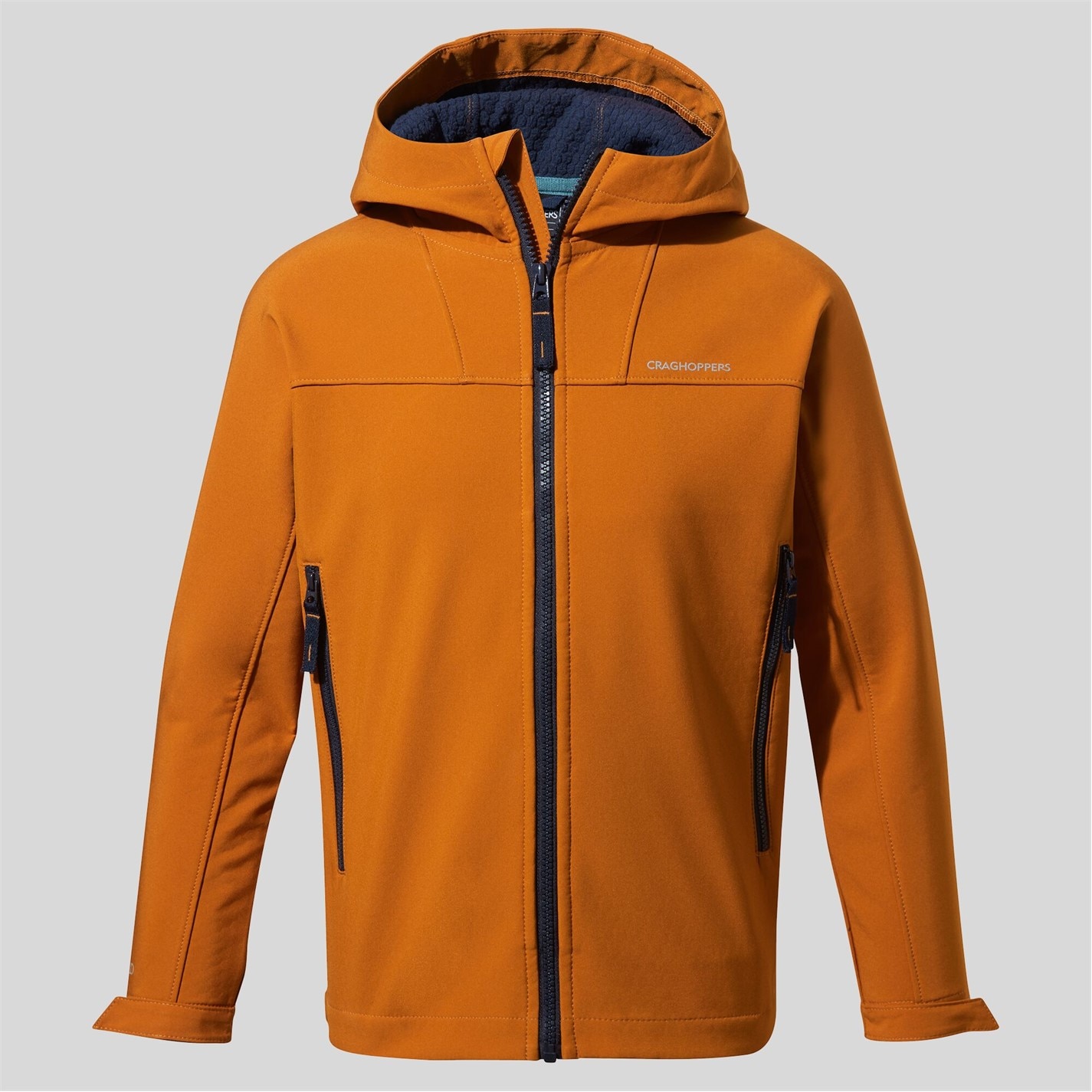 Craghoppers Canyon Orng 4414700 Unisex Kids' Crag Landon Hooded Softshell Jacket - 1