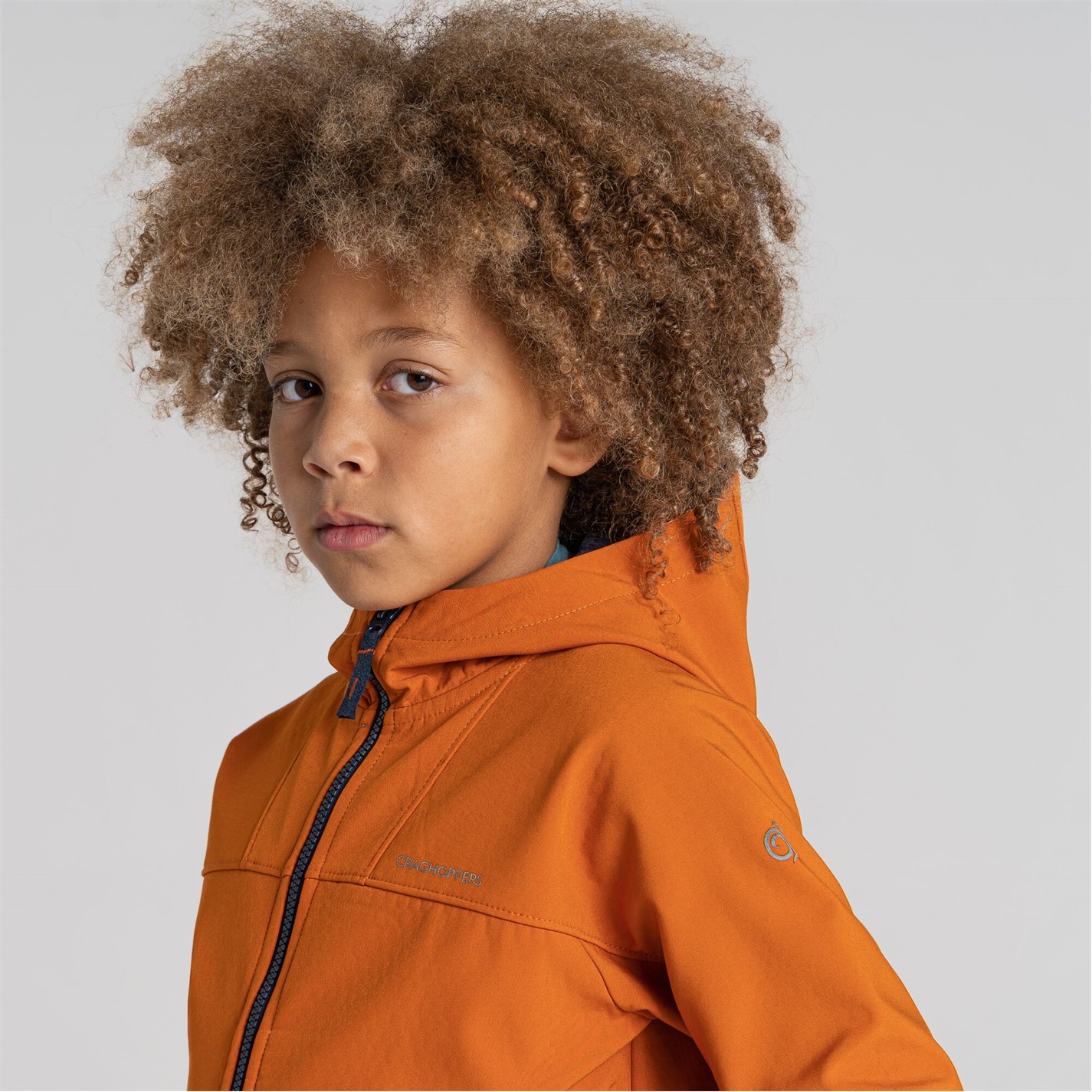 Craghoppers Canyon Orng 4414700 Unisex Kids' Crag Landon Hooded Softshell Jacket - 6