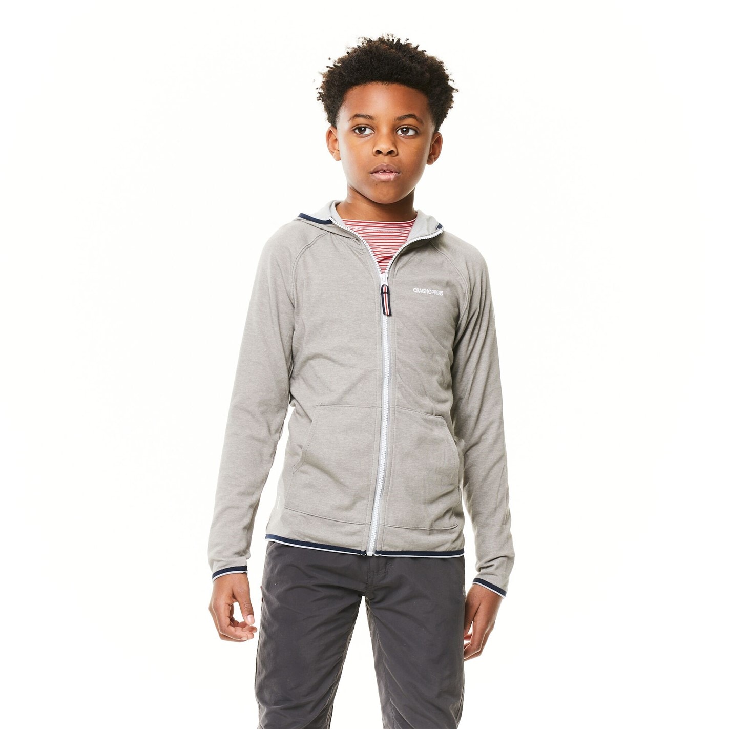 Craghoppers Sft Grey Mrl 5819828 Unisex Kids' Crag Symmons Full-Zip Fleece - 3