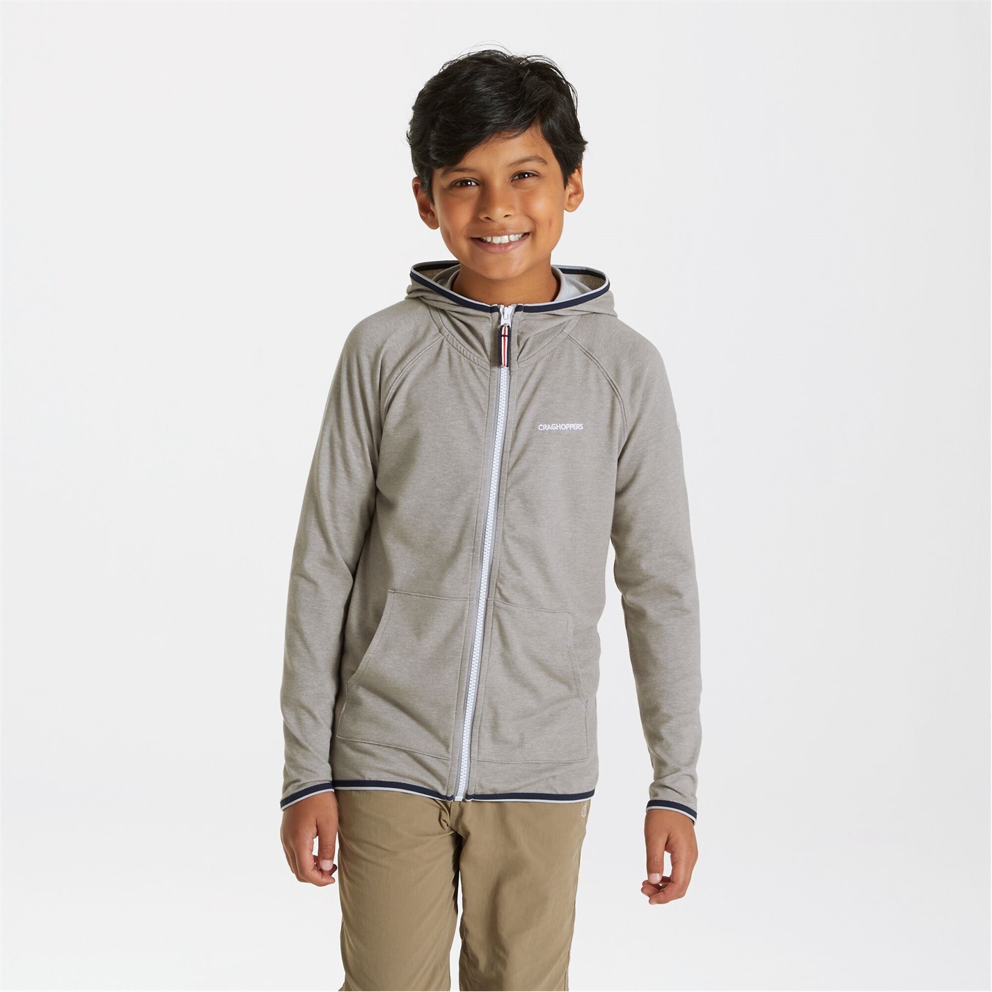 Craghoppers Sft Grey Mrl 5819828 Unisex Kids' Crag Symmons Full-Zip Fleece - 6