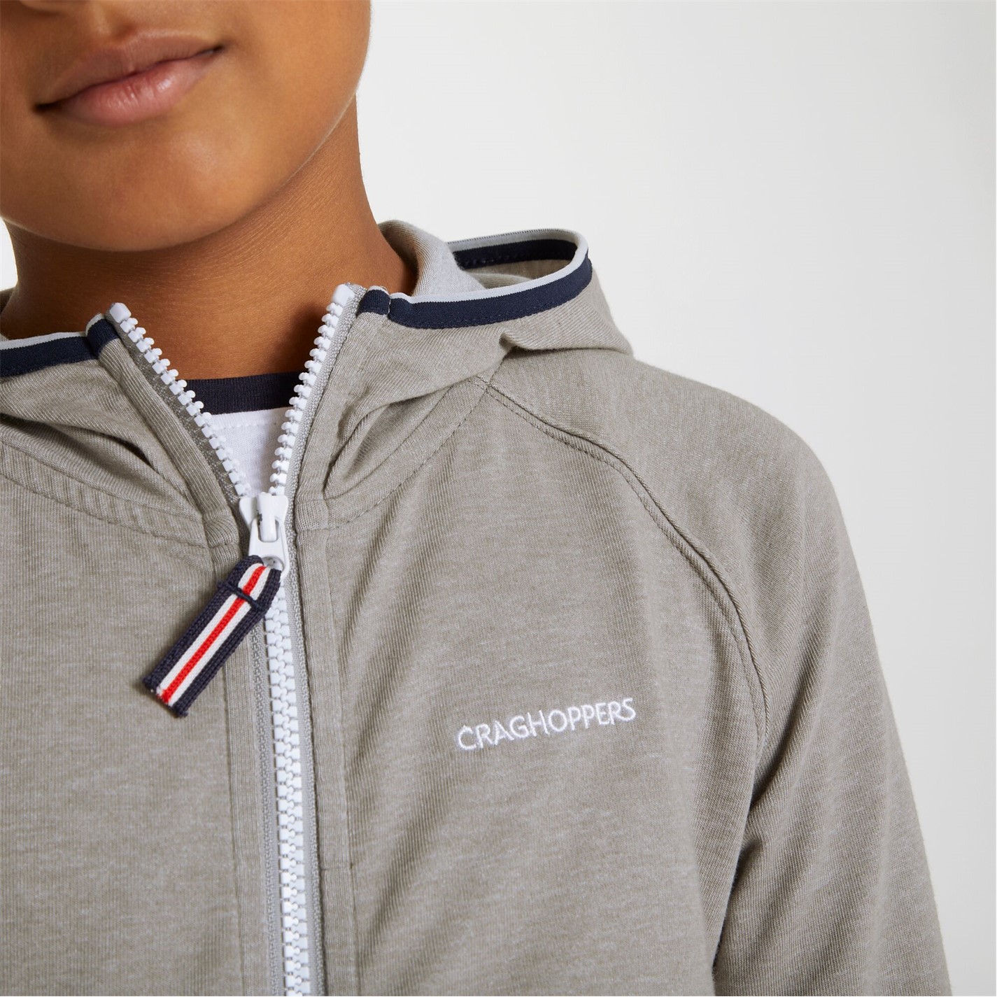 Craghoppers Sft Grey Mrl 5819828 Unisex Kids' Crag Symmons Full-Zip Fleece - 8