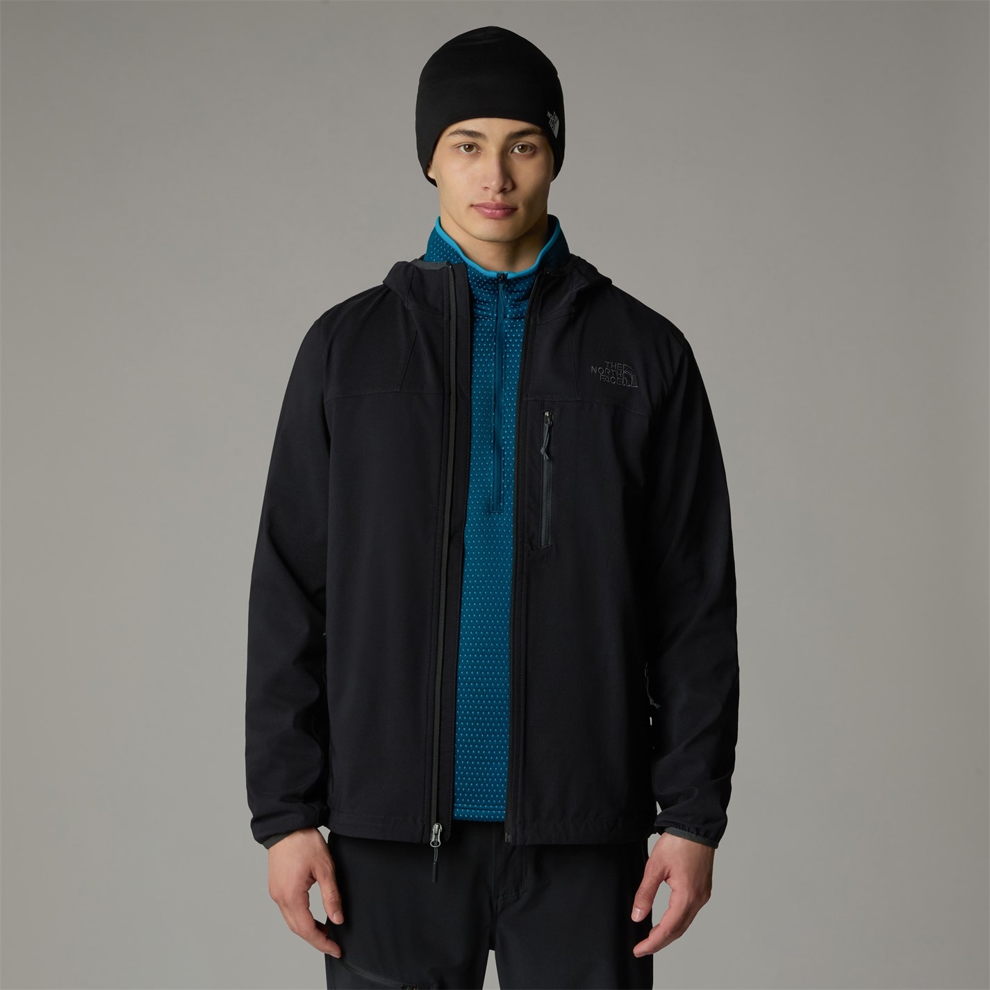 Bunda The North Face Black 6555460 Mens Nimble Windproof Water-Repellent Long Sleeve Softshell Jacket - 3