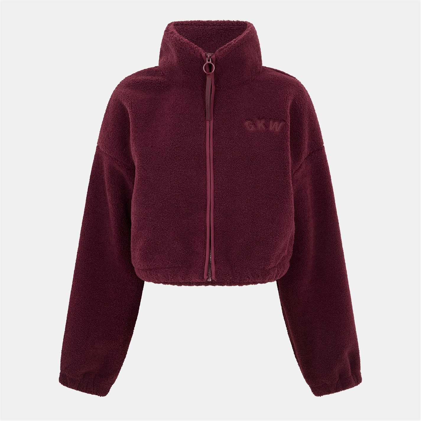 Mikina Gym King Fig 772296 Womens Cropped Long Sleeve Oversized Fit Full Zip Fleece - 1