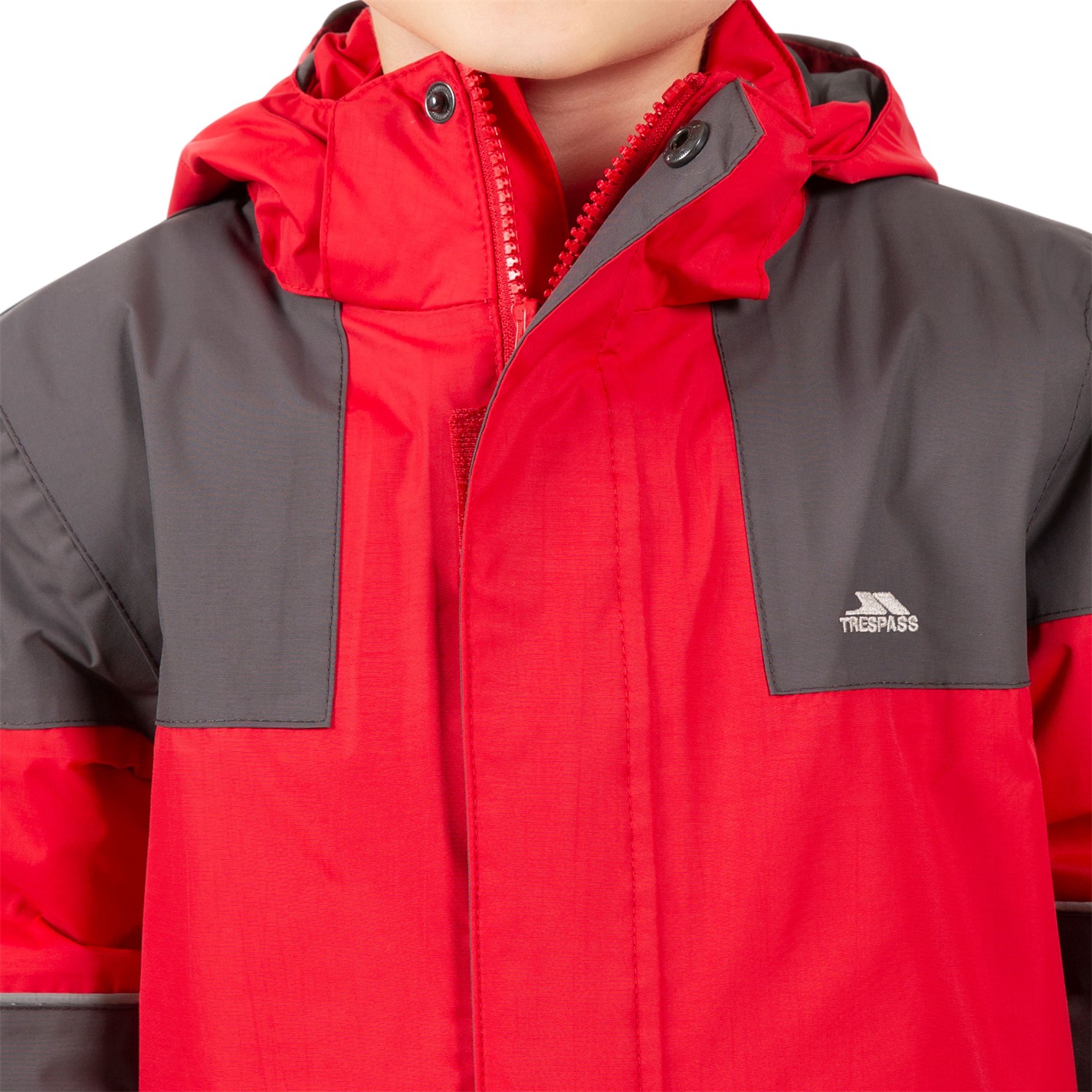 Trespass Red 579674 Kids' Waterproof Breathable Windproof Jacket - 6