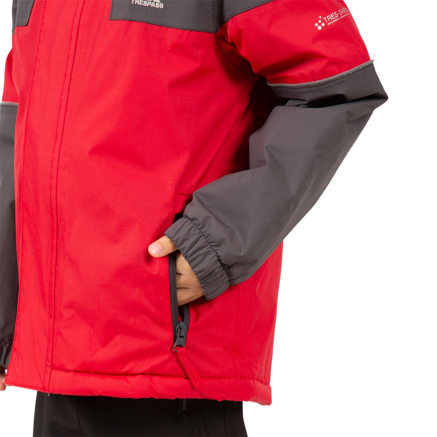 Trespass Red 579674 Kids' Waterproof Breathable Windproof Jacket - 7