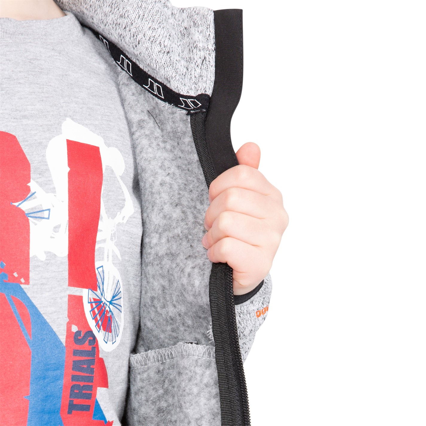 Trespass Grey Marl 4566243 Kids' Mario Full-Zip Fleece - 8
