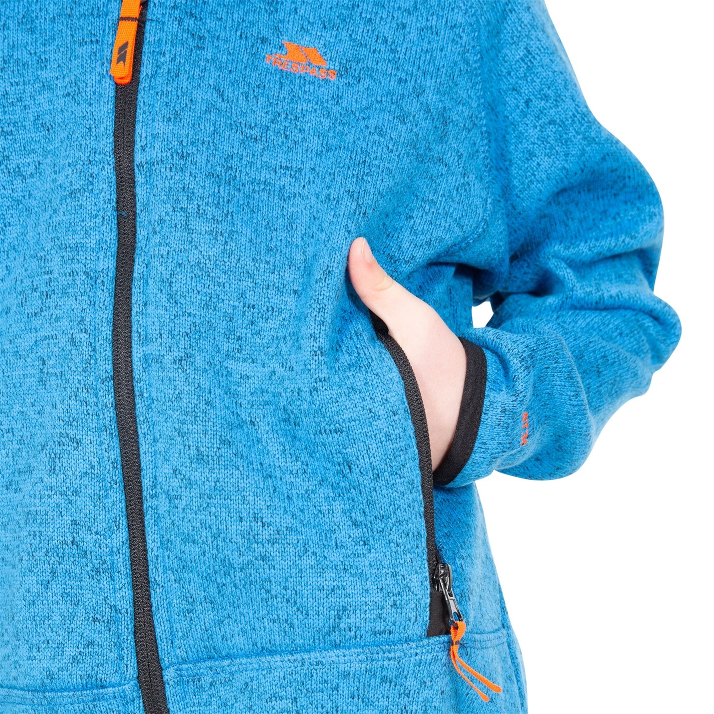 Trespass Blue Marl 1337689 Kids' Mario Full-Zip Fleece - 6