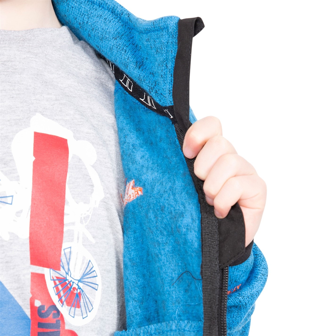 Trespass Blue Marl 1337689 Kids' Mario Full-Zip Fleece - 8